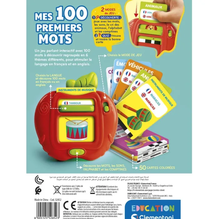 Clementoni L'Alphabet Et Les Mots|Mes 100 premiers mots bilingues