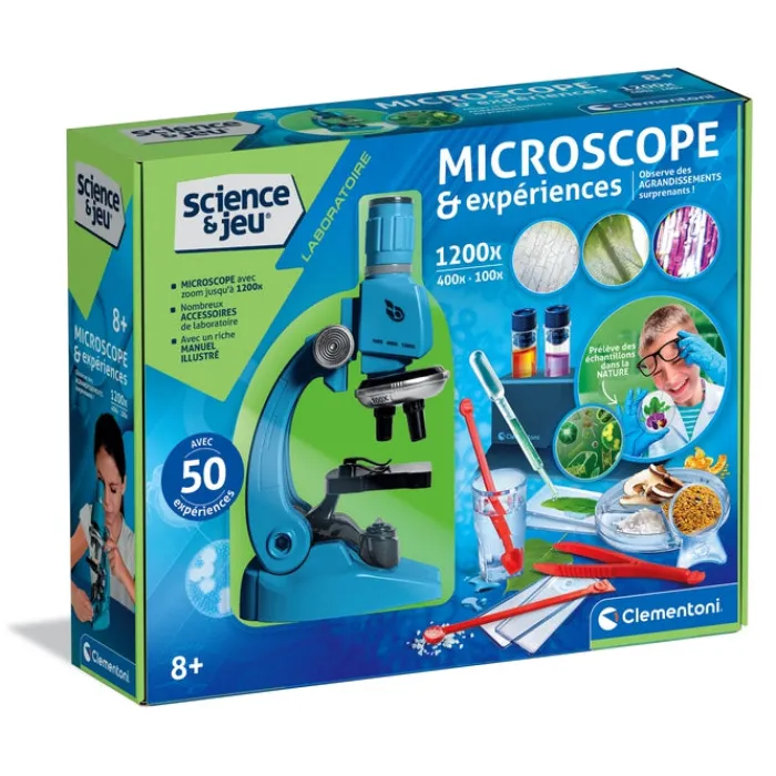 Clementoni Science Classique|Microscope & expériences