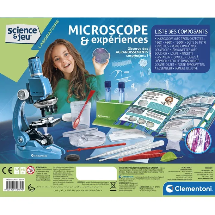 Clementoni Science Classique|Microscope & expériences