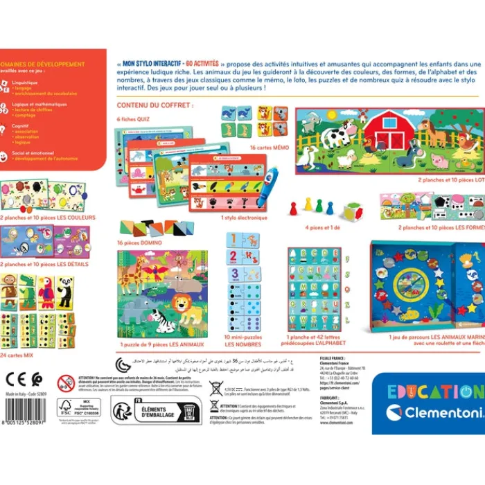 Clementoni L'Alphabet Et Les Mots|Mon stylo interactif - 60 activités
