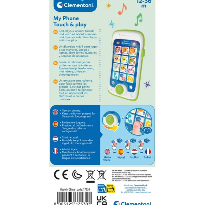 Clementoni Centres D'Activités|Mon téléphone Touch & Play