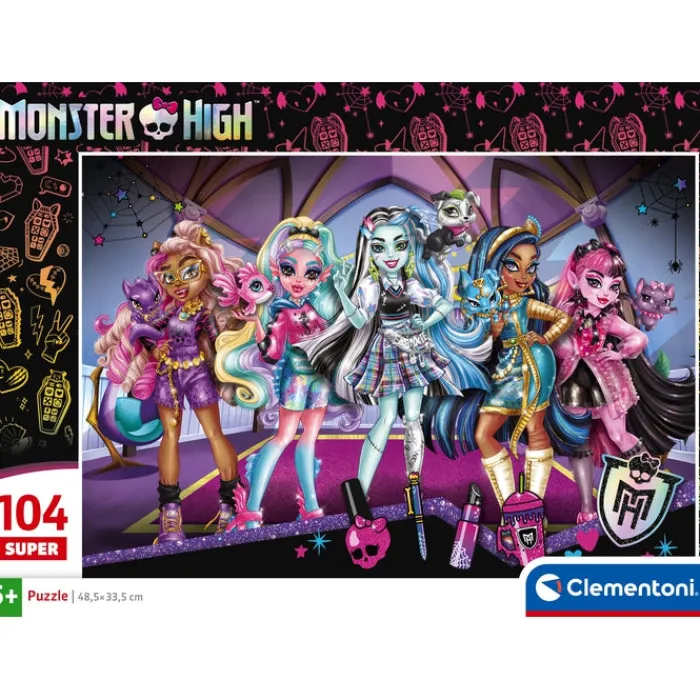 Clementoni Cartes|Autres Personnages|Monster High - 104 pièces
