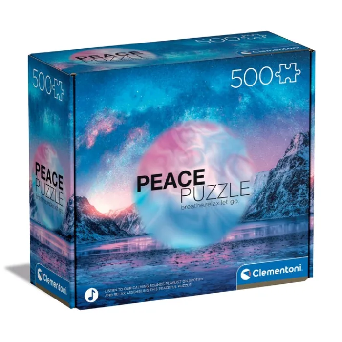 Clementoni Football|Vintage|Peace Puzzle - Light Blue - 500 pièces
