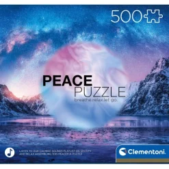 Clementoni Football|Vintage|Peace Puzzle - Light Blue - 500 pièces