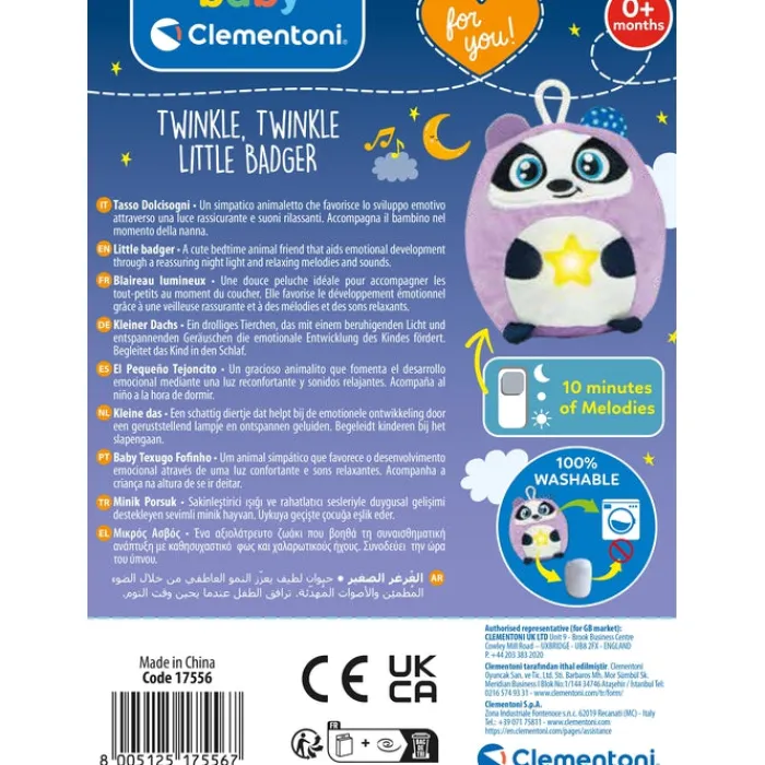 Clementoni Peluches|Peluche Twinkle Twinkle - Blaireau