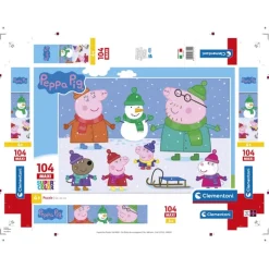 Clementoni Cartes|Autres Personnages|Peppa Pig - 104 pièces
