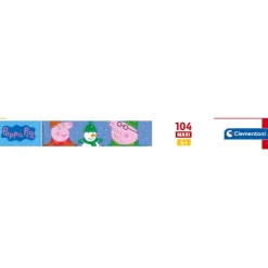 Clementoni Cartes|Autres Personnages|Peppa Pig - 104 pièces