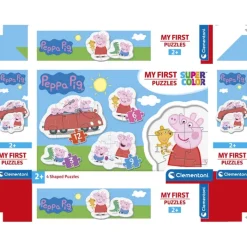 Clementoni Cartes|Autres Personnages|Peppa Pig - 1x3 + 1x6 + 1x9 + 1x12 pièces