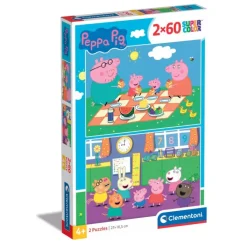 Clementoni Cartes|Autres Personnages|Peppa Pig - 2x60 pièces