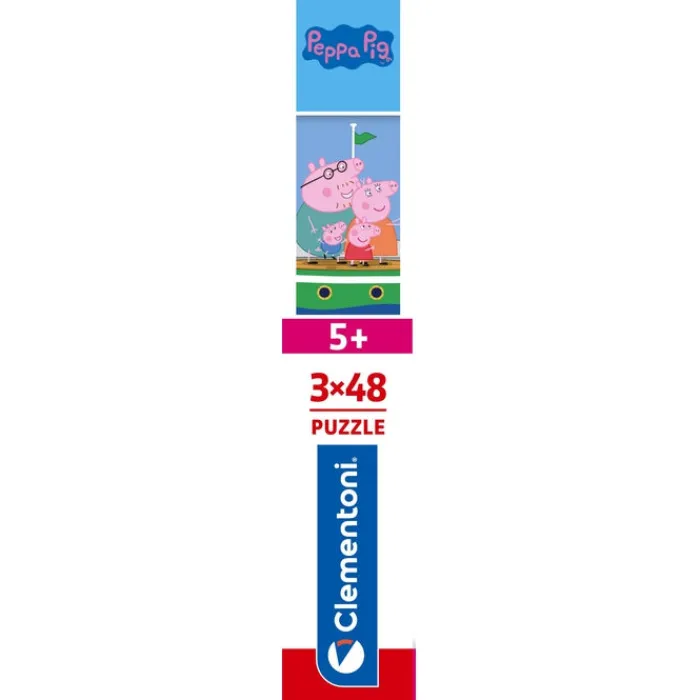 Clementoni Personnages Disney|Cartes|Peppa Pig - 3x48 pièces