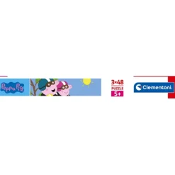 Clementoni Personnages Disney|Cartes|Peppa Pig - 3x48 pièces