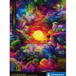 Clementoni Color Boom|Football|Psychedelic Jungle Sunrise - 500 pièces