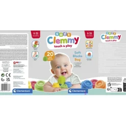 Clementoni Cubes Souples Clemmy|Sac souple 20 cubes Clemmy