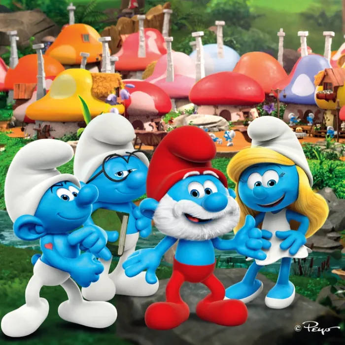Clementoni Cartes|Autres Personnages|Smurfs - 3x48 pièces