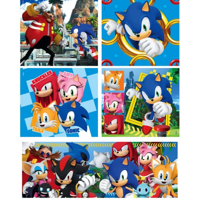 Clementoni Cartes|Autres Personnages|Sonic - 1x60 + 2x48 + 4x30 + 3x18 pièces