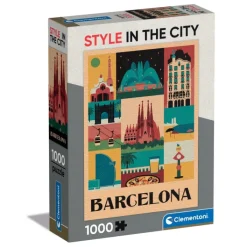 Clementoni Football|Vintage|Style In The City - Barcelona - 1000 pièces