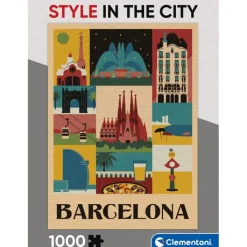 Clementoni Football|Vintage|Style In The City - Barcelona - 1000 pièces