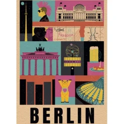 Clementoni Football|Vintage|Style In The City - Berlin - 1000 pièces
