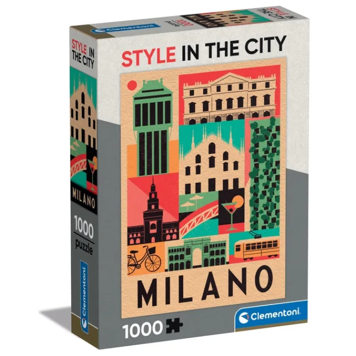 Clementoni Football|Vintage|Style In The City - Milano - 1000 pièces