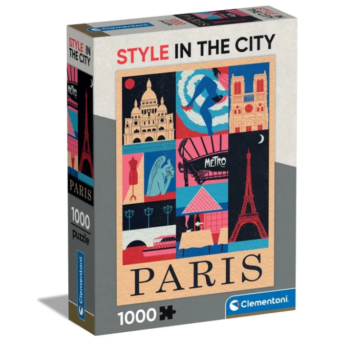 Clementoni Football|Vintage|Style In The City - Paris - 1000 pièces