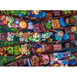 Clementoni Football|Vintage|Thai Floating Market - 1000 pièces