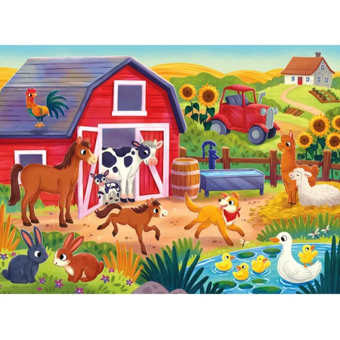 Clementoni Animaux|Cartes|The Farmyard Family - 2x20 pièces