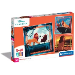 Clementoni Cartes|Personnages Disney|The Lion King - 3x48 pièces