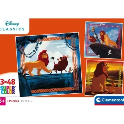 Clementoni Cartes|Personnages Disney|The Lion King - 3x48 pièces