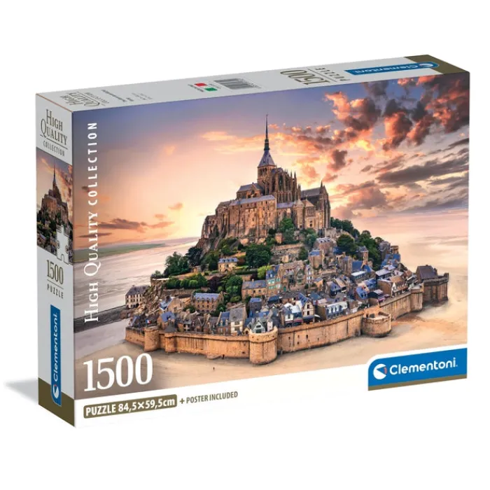 Clementoni Football|Vintage|The Mont Saint - Michel Rising - 1500 pièces