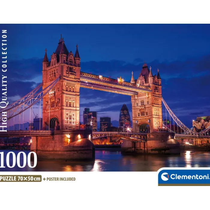 Clementoni Football|Vintage|Tower Bridge At Night - 1000 pièces