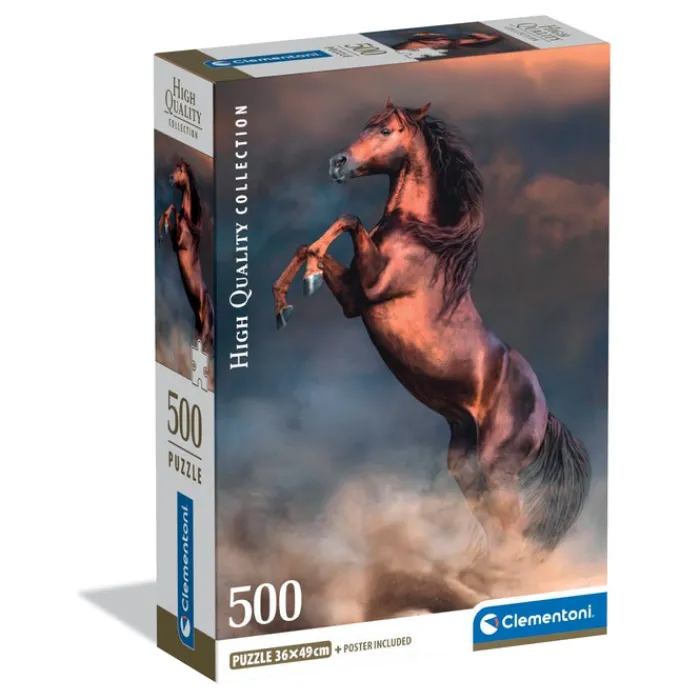 Clementoni Football|Vintage|Wild Red Stallion - 500 pièces